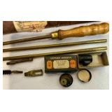 Vintage gun cleaning kit & Lyman sights