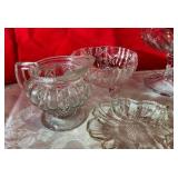 Group of 5 vintage EAPG glass candy containers