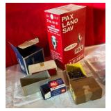 Group vintage boxed advertising cleaner screws and misc items