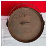 Lodge #12 cast iron footed kettle