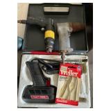 Misc power tools, impact drills, black & decker, Weller soldering gun