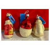 Collectable Santa clause glass ornaments