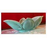 Vintage pottery lotus flower vase planter