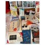 Vintage sewing notions, McCalls patterns & craft books