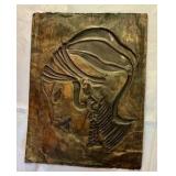Copper relief indigenous or African woman
