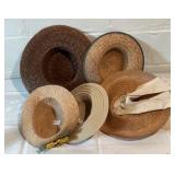 Vintage Women’s Straw Hats Set of 5