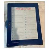 Vintage Toy Miniature Mattel Car Plastic Carrier 4 vehicles Childs Firetruck Van