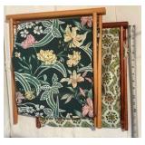 2 Vintage Wood Sewing Knitting Yarn Carriers Baskets