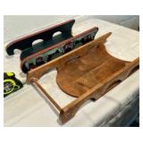 2 wood Christmas Sleigh’s Wall Art Hanging Hand Painted