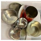 Group of 5 vintage cookie, candy, food tins