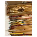 Vintage ben Pearson toy feathered wood arrows