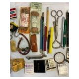 Vintage group of junk drawer stuff