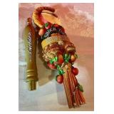 2 vintage beer tap handles, shock top and Michelob golden