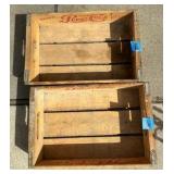 2 vintage wood Pepsi-Cola crates