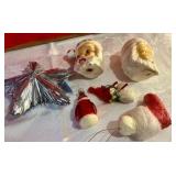 Vintage and newer Christmas, salt & pepper, glass ornament