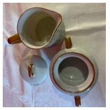 Vintage hand painted German Austria marked cream and sugar set