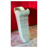 Vintage white pottery fan vase Abingdon No 513