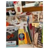 Vintage sewing notions, McCalls patterns & craft books