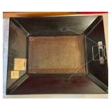 Reverse painted glass mirror