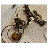 Group of vintage sterling and gold-filled jewelry coro jewel art bracelet and necklace