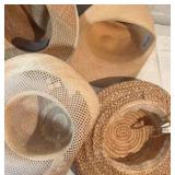 Vintage Women’s Straw Hats Set of 4