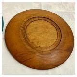 2 vintage Norwegian rosemalded wood plates