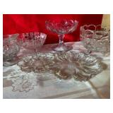 Group of 5 vintage EAPG glass candy containers