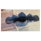 Vintage blue fan vase possibly Mccoy