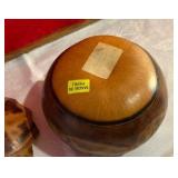 Hand carved Peruvian folk art gourd trinket box/mate burilado