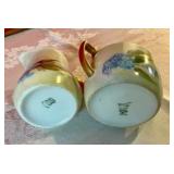 Vintage hand painted German Austria marked cream and sugar set
