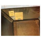 Reverse painted glass mirror