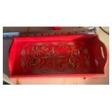 Vintage Rosemaling Wood Painted Decorative Wagon