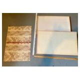 Vintage pink heavy cardboard embossed gold dot keepsake box