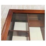 Wood Display Case Mirror and Shelves Wall or table top