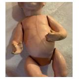Vintage porcelain glass sleep eye open mouth Kestner 10" baby doll