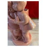 Vintage Brayton laguna pottery boy planter & Shawnee pottery sweetheart planter