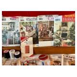 Vintage sewing notions, McCalls patterns & craft books