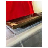 Reverse painted glass mirror