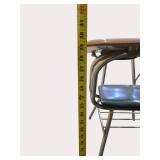 Qty of "21"  school desks   featuring a connected top and an under-seat book holder.