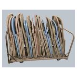 Set of Folding Chairs with Rolling Storage Cart