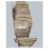 Vintage Folding Classroom Chairs with Storage Cart