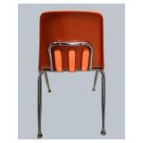 3 Stackable School Chairs – Bright Orange Seating