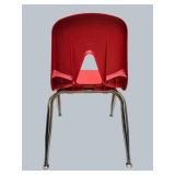 3 Red Stackable Classroom Chairs
