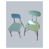 Eclectic Set of 6 Vintage Classroom Chairs – Colorful & One-of-a-Kind!