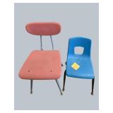 Eclectic Set of 6 Vintage Classroom Chairs – Colorful & One-of-a-Kind!