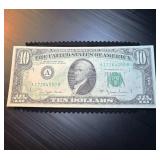 Gem Uncirculated Error Note, Distinct Partial Offset, 1977-A  $10 FRN