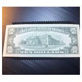 Gem Uncirculated Error Note, Distinct Partial Offset, 1977-A  $10 FRN