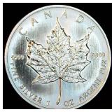 Semi-Key, Gem Uncirculated 1991 Canada Silver Maple Leaf, 1oz 9999