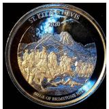 Proof-Like 2020 St. Kitts/Nevis Silver $2 Siege of Brimstone Hill, KM# 11, 1oz .999