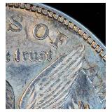 AU 1921-D Morgan Dollar VAM-1B1 "Capped R" Hot 50, Unaltered Surfaces w/Decent Luster